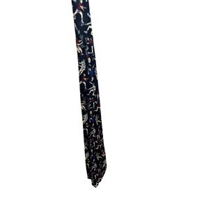 Carlo Tormasini Tennis Player Novelty Tie Silk Mens Sports Print Necktie
